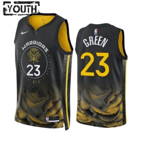 Dres Golden State Warriors Draymond Green 23 Nike 2022-23 City Edition Crno Swingman - Dječji